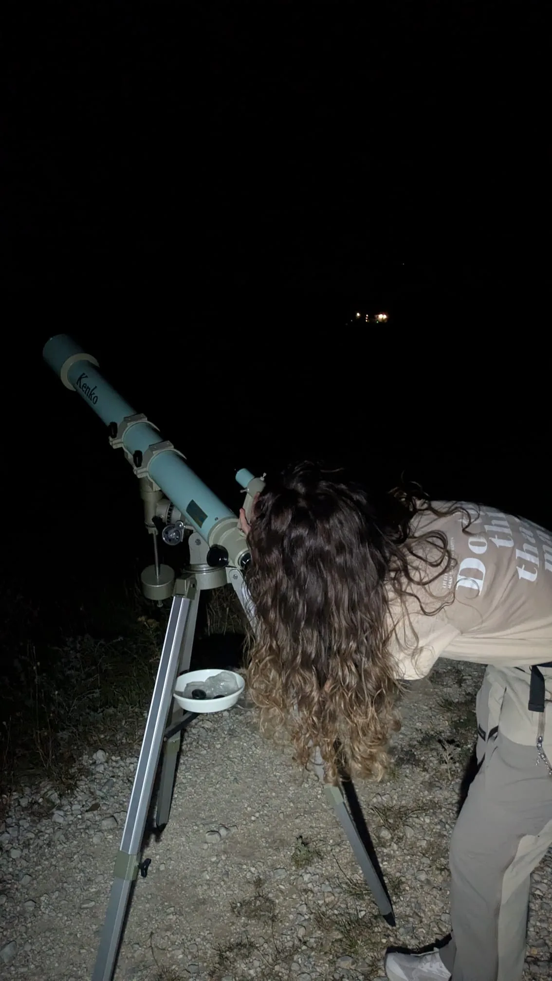 Osservazione al telescopio in escursione notturna — Il Brigante del Cammino